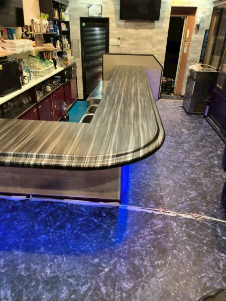 福岡県太宰府市にてダイノックシートの施工〈キッチンカウンターの張り替え〉の施工後写真